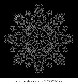 Mandala Muster Weiße Doodles Skizze gute Laune