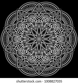 Mandala pattern white good mood