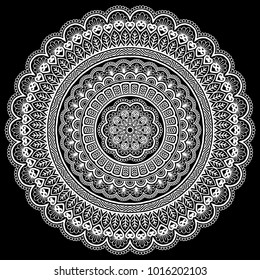 Mandala pattern white good mood