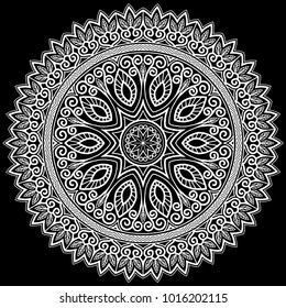Mandala pattern white good mood