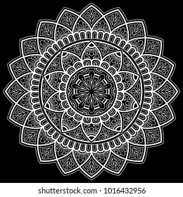 Mandala pattern white good mood