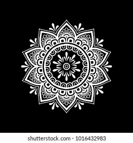 Mandala pattern white good mood