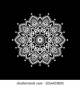 Mandala pattern white good mood