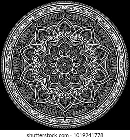 Mandala pattern white good mood