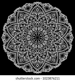 Mandala pattern white good mood