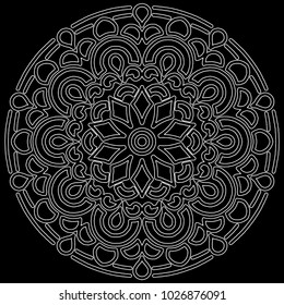 Mandala pattern white good mood