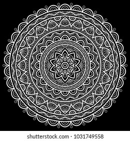 Mandala pattern white good mood