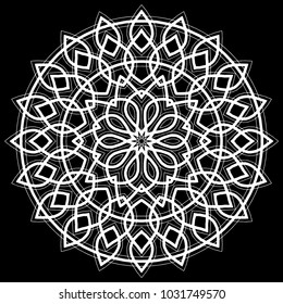 Mandala pattern white good mood