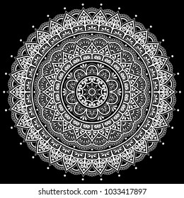 Mandala pattern white good mood