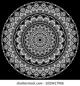 Mandala pattern white good mood