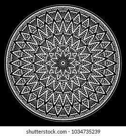 Mandala pattern white good mood