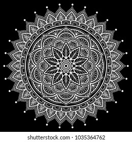 Mandala pattern white good mood