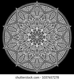 Mandala pattern white good mood