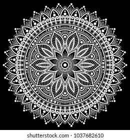 Mandala pattern white good mood