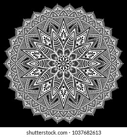 Mandala pattern white good mood