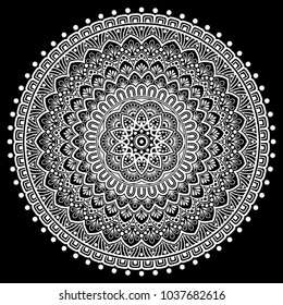 Mandala pattern white good mood