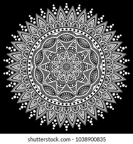 Mandala pattern white good mood
