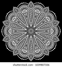 Mandala pattern white good mood