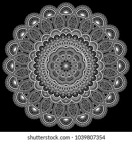 Mandala pattern white good mood