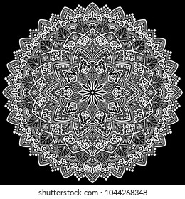 Mandala pattern white good mood