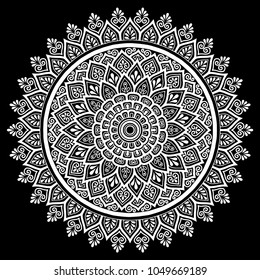 Mandala pattern white good mood