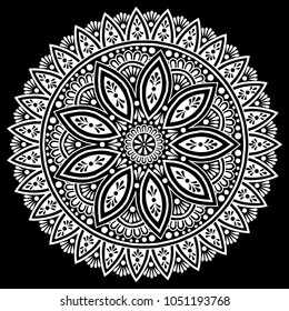 Mandala pattern white good mood