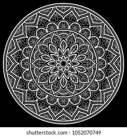 Mandala pattern white good mood