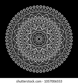 Mandala pattern white good mood
