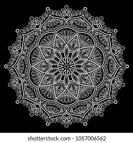 Mandala pattern white good mood