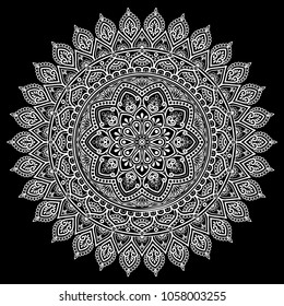 Mandala pattern white good mood