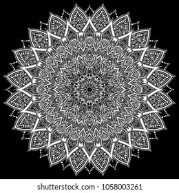 Mandala pattern white good mood