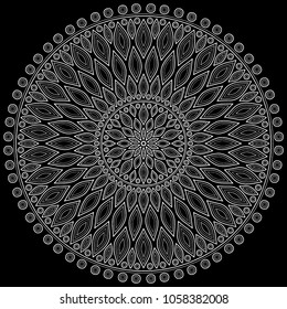 Mandala pattern white good mood