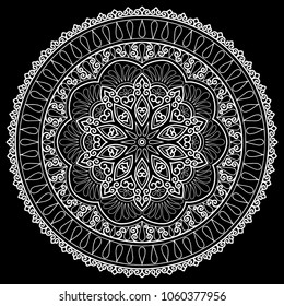 Mandala pattern white good mood