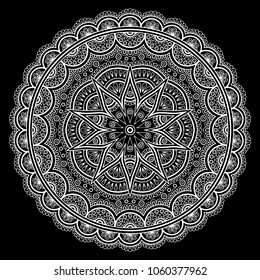 Mandala pattern white good mood