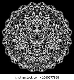 Mandala pattern white good mood