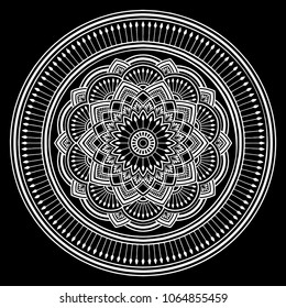 Mandala pattern white good mood