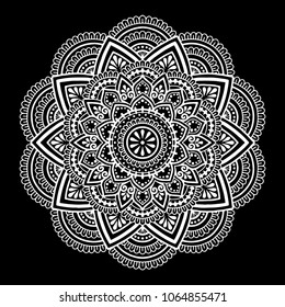 Mandala pattern white good mood