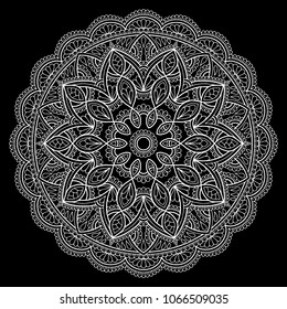 Mandala pattern white good mood