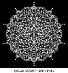 Mandala pattern white good mood