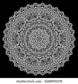 Mandala pattern white good mood