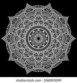 Mandala pattern white good mood