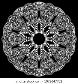 Mandala pattern white good mood