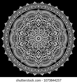 Mandala pattern white good mood