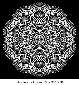 Mandala pattern white good mood