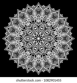 Mandala pattern white good mood