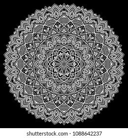 Mandala pattern white good mood
