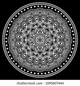 Mandala pattern white good mood