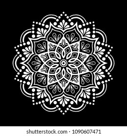Mandala pattern white good mood