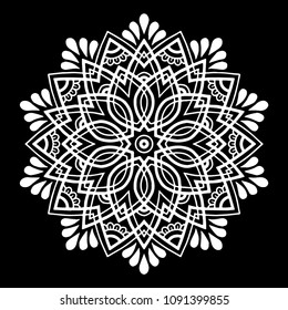 Mandala pattern white good mood