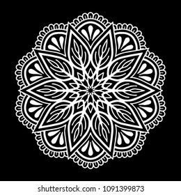 Mandala pattern white good mood